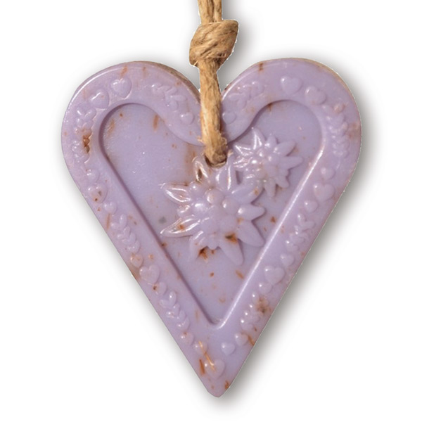 Bild 1 von Eselmilchseife Herzform "Lavendel"