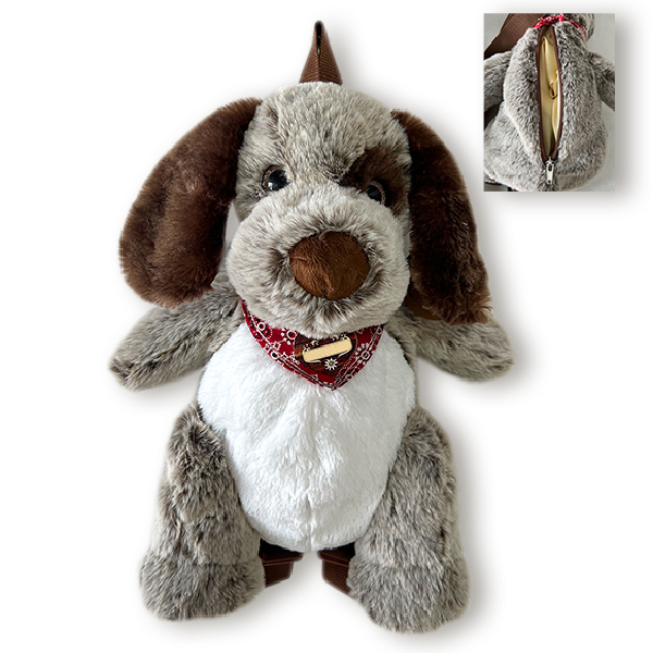 Bild 1 von Kinderrucksack Plüsch Hund mit Halstuch 32cm