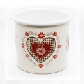 Bild 2 von Emaille Tasse Herz rot