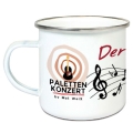 Bild 2 von Emaille-Tasse  PALETTENKONZERT =Mat=WeiX=