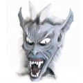 Krampusmaske aus Gummi Nr. 30035